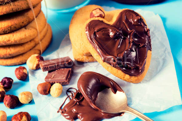 Sweet cream and cookies Stock photo © badmanproduction