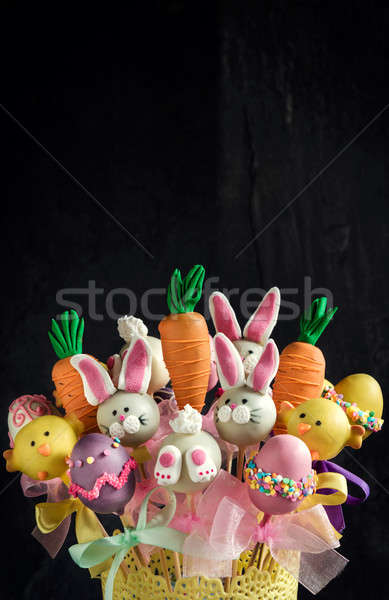 Sweet Easter cake pops Stock photo © badmanproduction