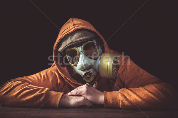 Scary man with mask Stock photo © badmanproduction