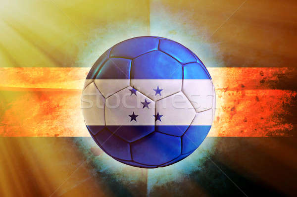 Honduras bola futebol bandeira mundo couro Foto stock © badmanproduction