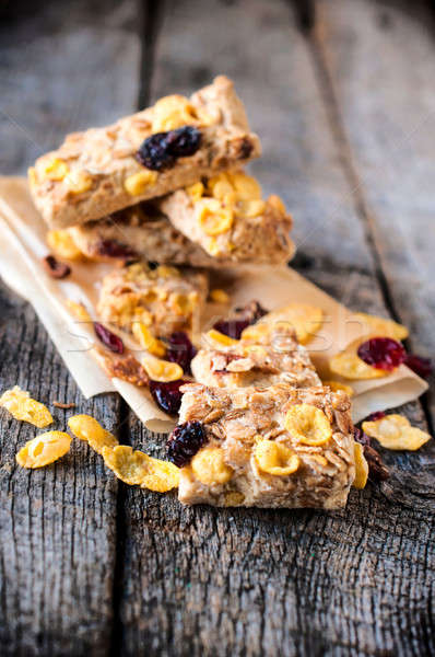 Corn flakes and cranberry Stock photo © badmanproduction