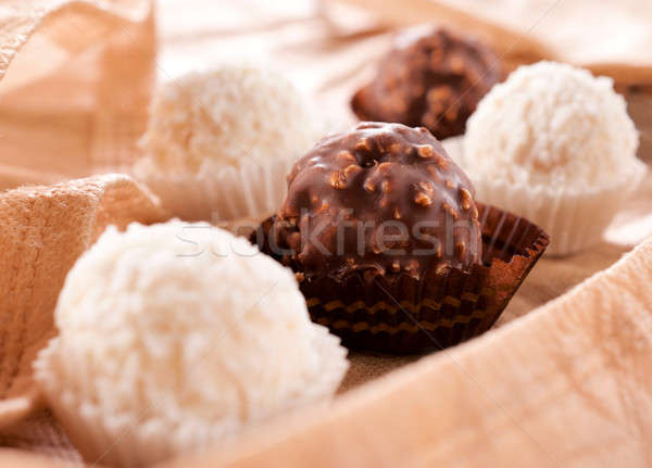 Stock photo: Chocolate and nuts