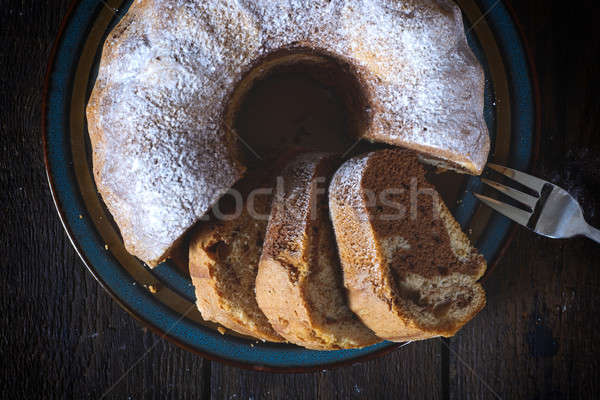 Marble cake from above Stock photo © badmanproduction