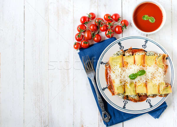 Served cannoli Stock photo © badmanproduction