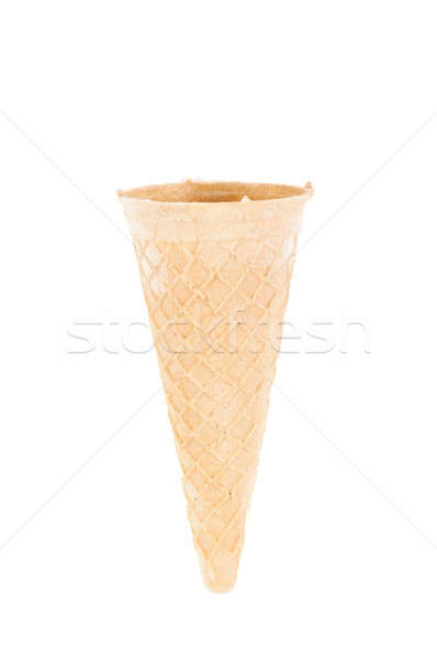 Vuota cono isolato bianco alimentare sfondo Foto d'archivio © badmanproduction