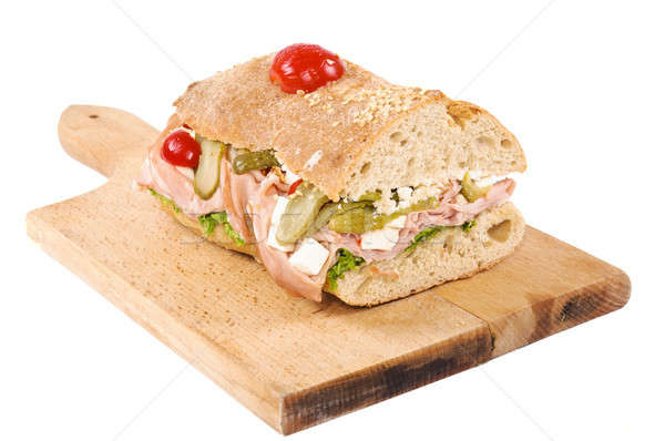 Sandwich isolated on board Stock photo © badmanproduction