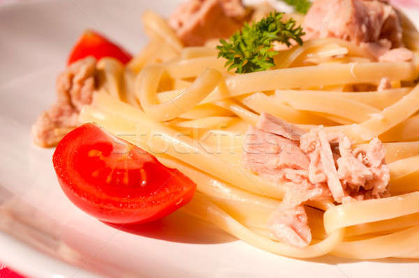 Close up spaghettie Stock photo © badmanproduction