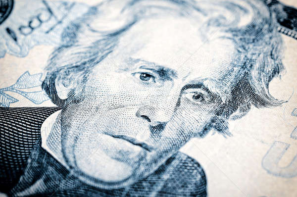 Portret douazeci dolar proiect de lege afaceri hârtie Imagine de stoc © badmanproduction