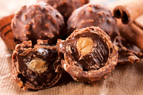 Chocolate praline Stock photo © badmanproduction