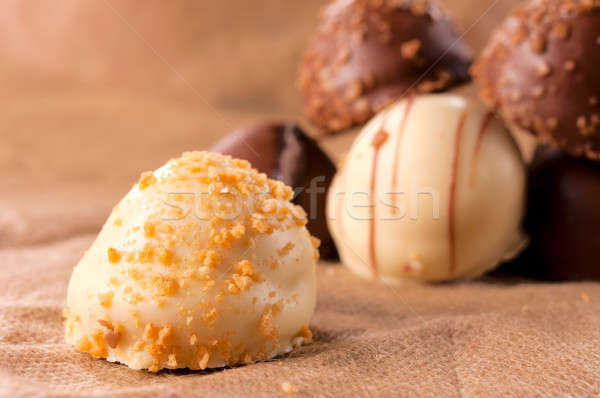 WHite and dark pralines Stock photo © badmanproduction