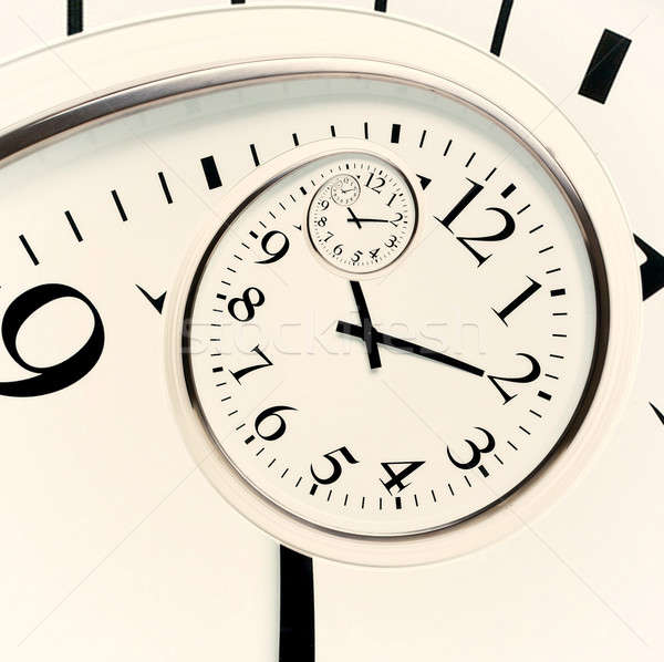Czasu czarno białe ściany zegar projektu czarny Zdjęcia stock © badmanproduction