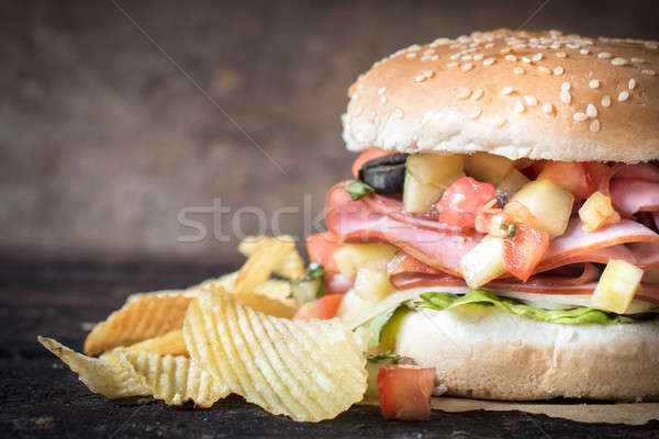 Stock photo: Big sandwich