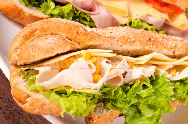 Sandwich close up Stock photo © badmanproduction