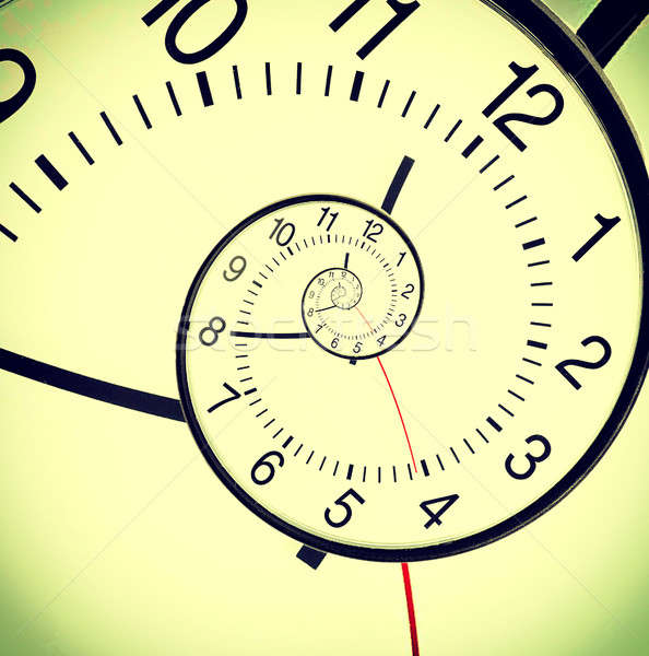 Zegar ściany projektu czasu czarny oglądać Zdjęcia stock © badmanproduction