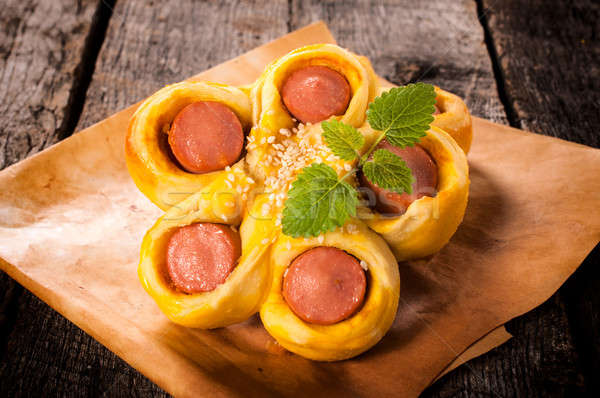 Hot dog pastry Stock photo © badmanproduction