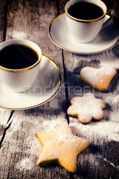 Stockfoto: Ontbijt · tijd · selectieve · aandacht · cookie · star