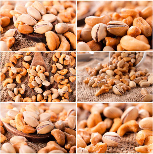 商业照片: 坚果    腰果    坚果    开心果 / nuts mix with roasted