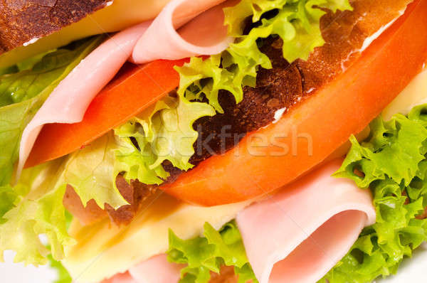 Sándwich contenido sabroso alimentos pan Foto stock © badmanproduction