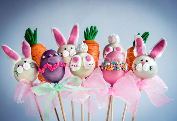 Sweet Easter cake pops Stock photo © badmanproduction