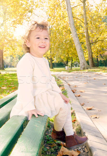 Automne parc portrait positif enfant séance [[stock_photo]] © badmanproduction