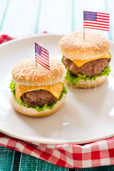 Stock photo: Mini beef burgers
