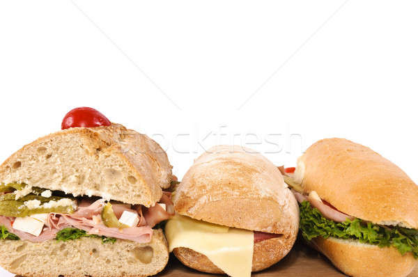 Three sandwichs Stock photo © badmanproduction