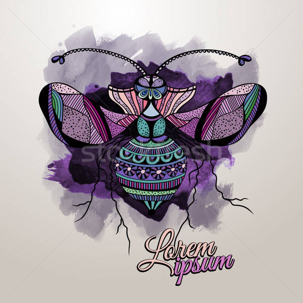 Vector decorative insect butterfly Stock photo © balabolka