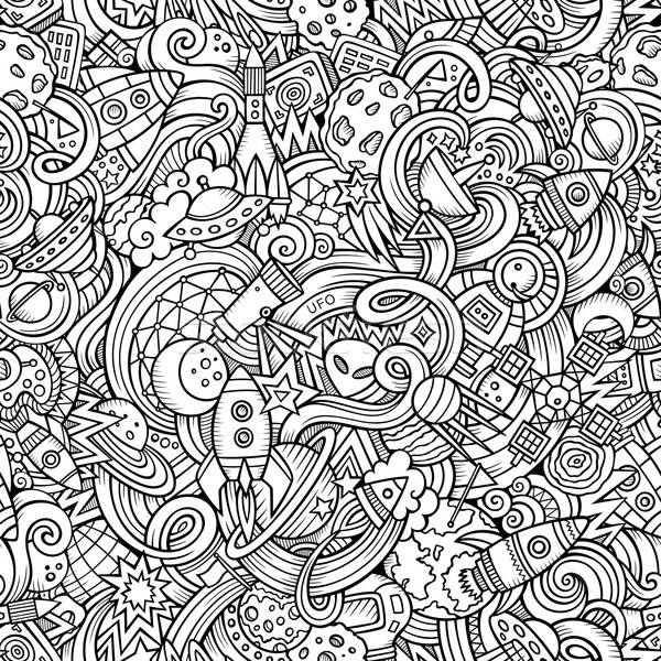 Cartoon hand-drawn doodles on the subject of space pattern Stock photo © balabolka