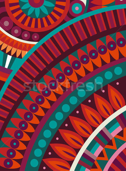 Abstract vector Tribal etnische decoratief patroon Stockfoto © balabolka