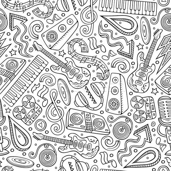 Cartoon disco música símbolos objetos Foto stock © balabolka