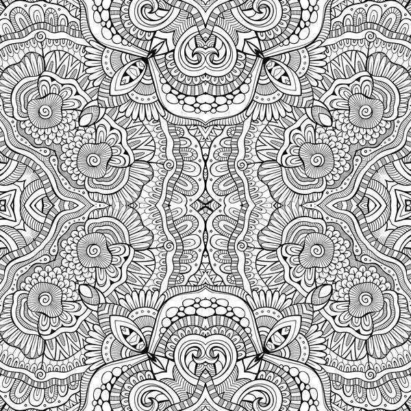 Abstract vector decorative ethnic hand drawn sketchy contour sea Stock photo © balabolka