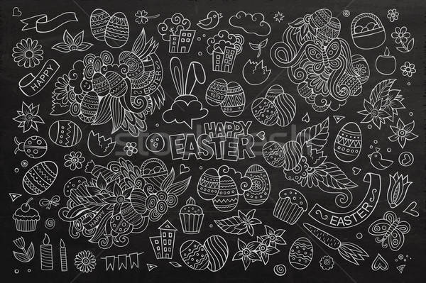 Easter vector symbols and objects Stock photo © balabolka