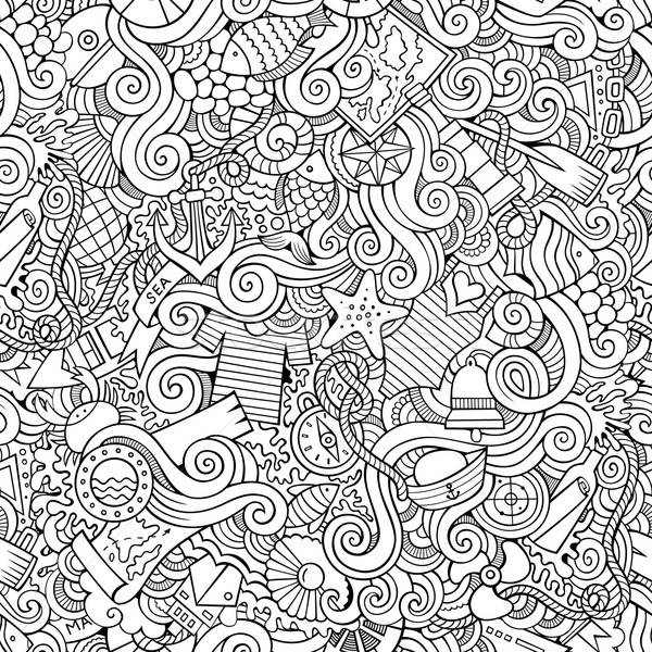 Seamless pattern sealife and marine Stock photo © balabolka