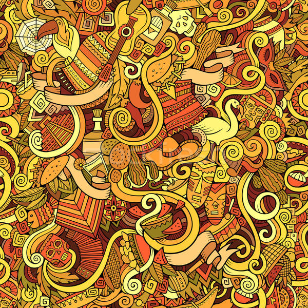 Karikatür karalamalar latin amerika amerikan stil Stok fotoğraf © balabolka