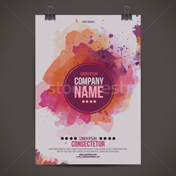 Stock photo: Vector watercolor poster