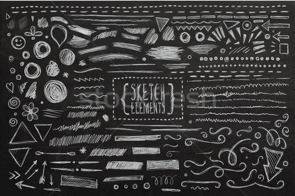 Hand drawn sketch hand drawn elements Stock photo © balabolka