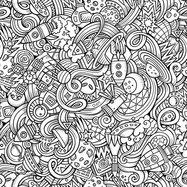 Cartoon hand-drawn doodles on the subject of space pattern Stock photo © balabolka