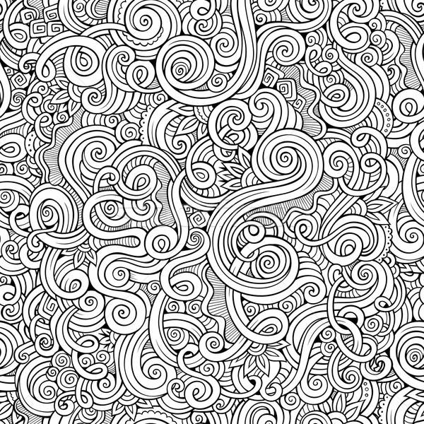 Decorative hand drawn doodle nature ornamental curl  seamless pattern Stock photo © balabolka