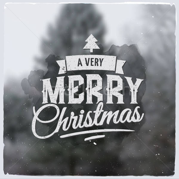 Merry Christmas creative graphic message for winter design Stock photo © balabolka