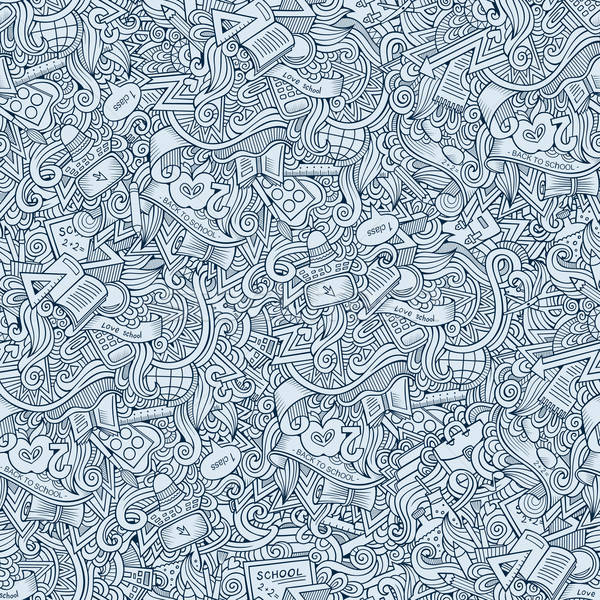 doodles hand drawn school seamless pattern Stock photo © balabolka