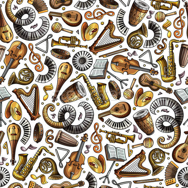 Karikatür klasik müzik semboller nesneler Stok fotoğraf © balabolka