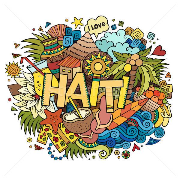 Haïti hand communie symbolen vector Stockfoto © balabolka