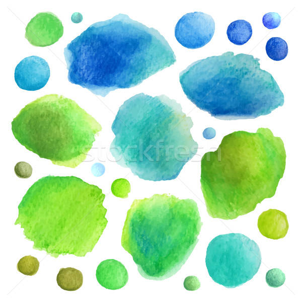 Watercolor vector stains Stock photo © balabolka