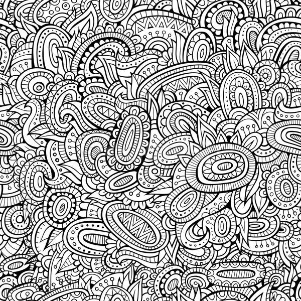 Vintage line art abstract ornamental seamless pattern Stock photo © balabolka