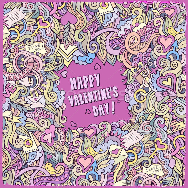 Stock photo: Valentines Day frame background