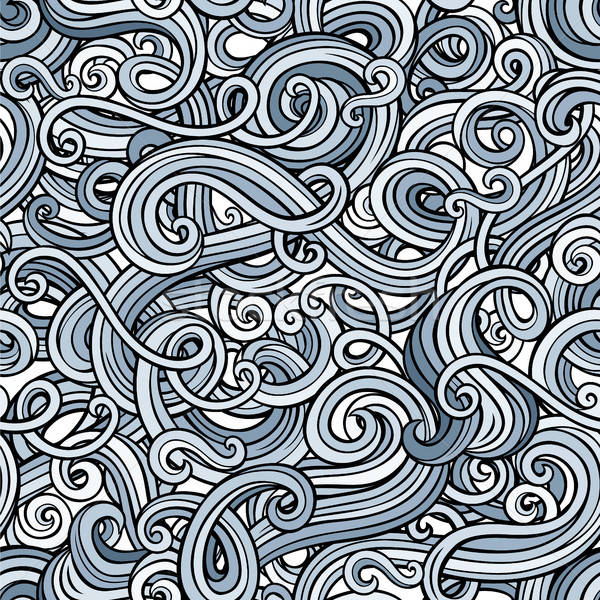 Decorative doodle abstract curly seamless pattern Stock photo © balabolka