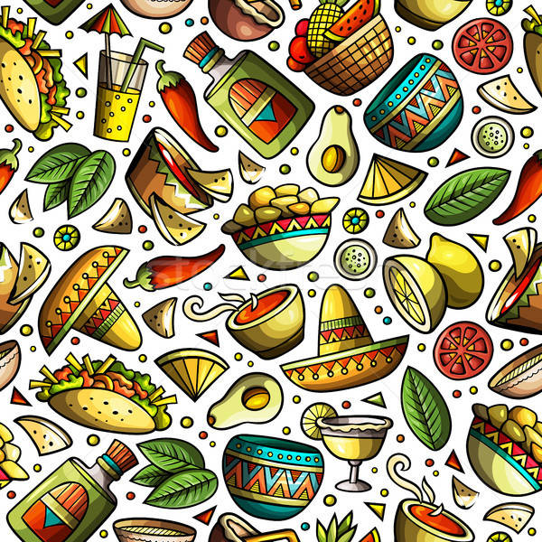 Desenho animado americano mexicano símbolos objetos Foto stock © balabolka
