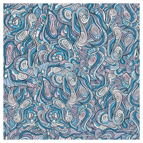 Seamless abstract hand-drawn waves pattern Stock photo © balabolka