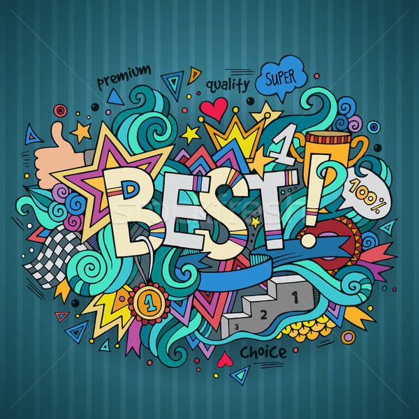 Best hand lettering and doodles elements background Stock photo © balabolka