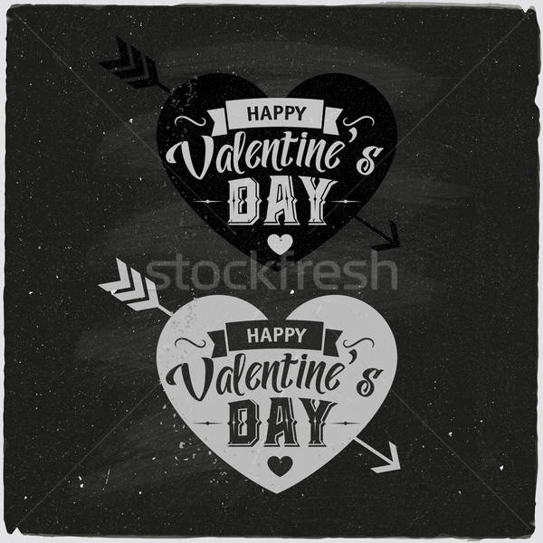 [[stock_photo]]: Saint · valentin · typographique · design · heureux · Valentin